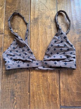 Darlin Brown Triangle Swim Top
